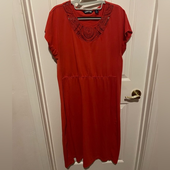 Lands' End Dresses & Skirts - Lovely Crochet Neck Summer Dress